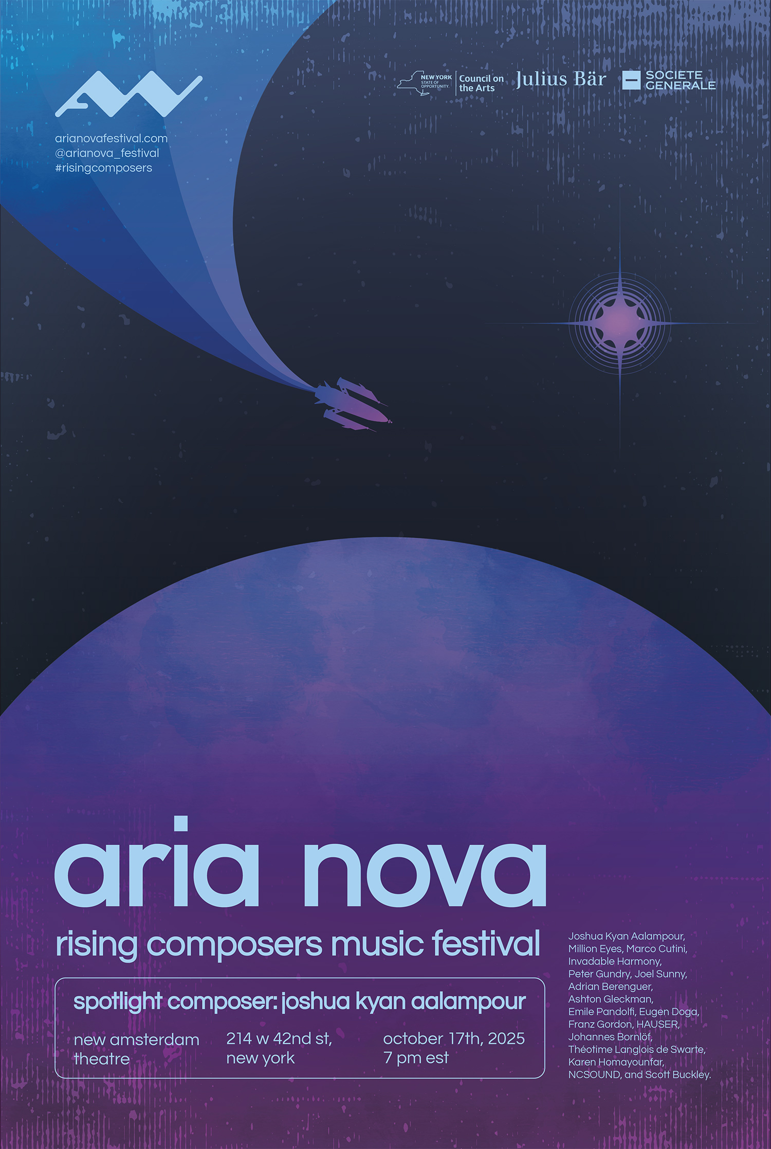 The 1st poster from the Aria Nova music festival series.