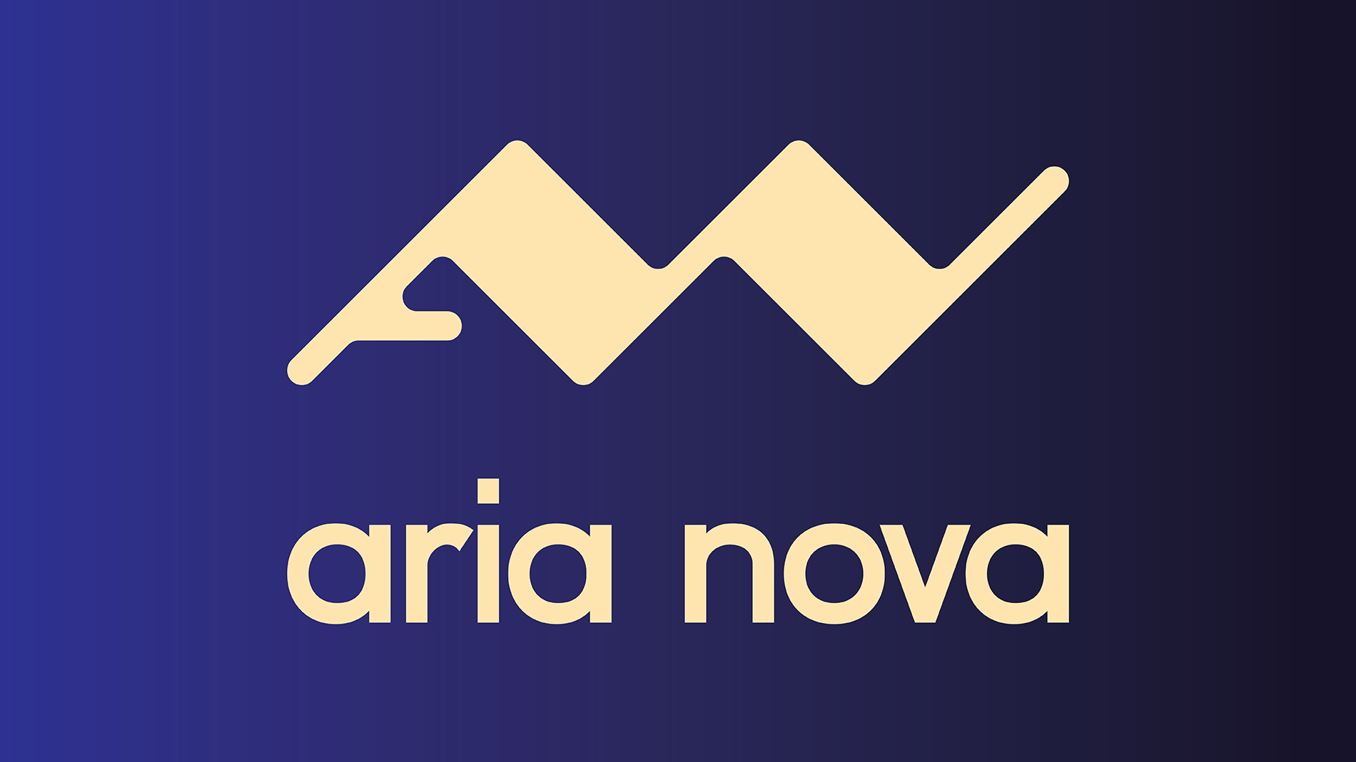 Aria Nova's logo, inspired by an upper mordent.