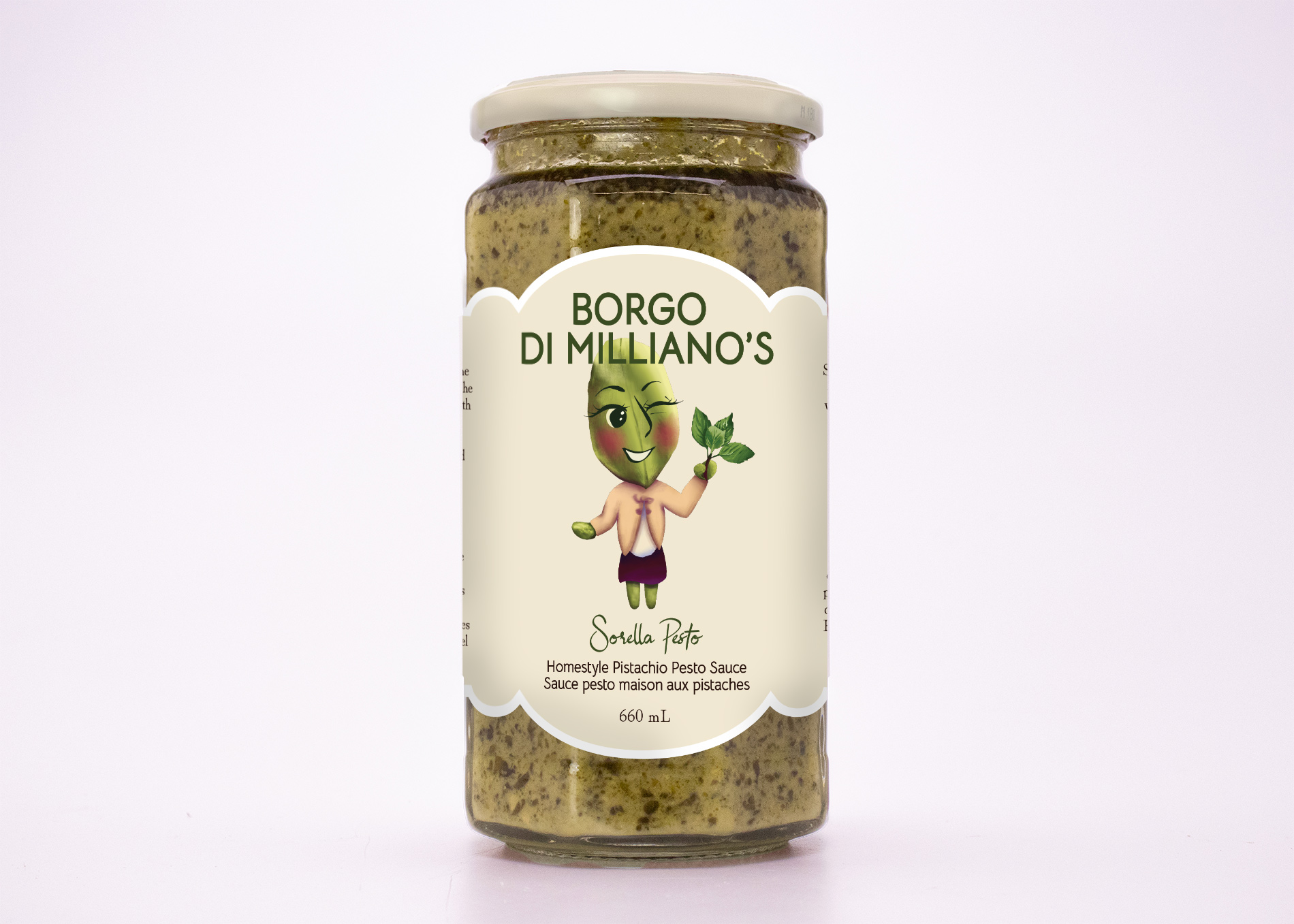 Sorella Pesto, the 3rd pasta sauce of the line.